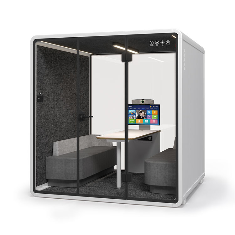 Modern Design Soundproof Recording Booth for Home Office Aluminum Frame Phone Booth