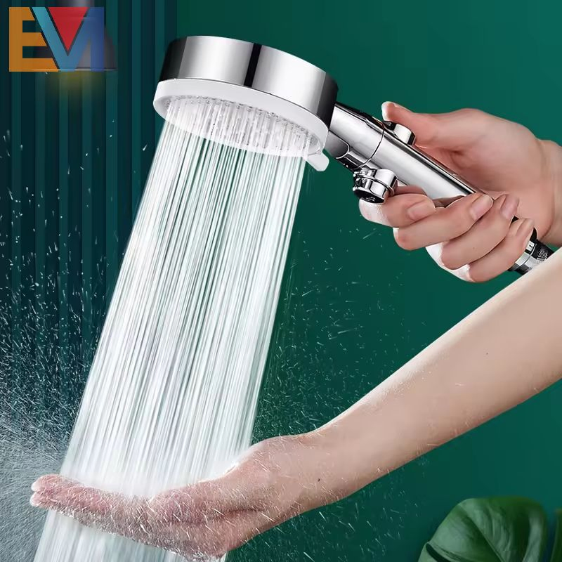 High Pressure Water Saving 5 Mode Adjustable Water Massage Bathroom Handheld Shower Head