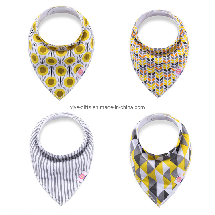 Baby Wear Baby 100% Cotton Muslin Baby Bib White Printed Baby Bib