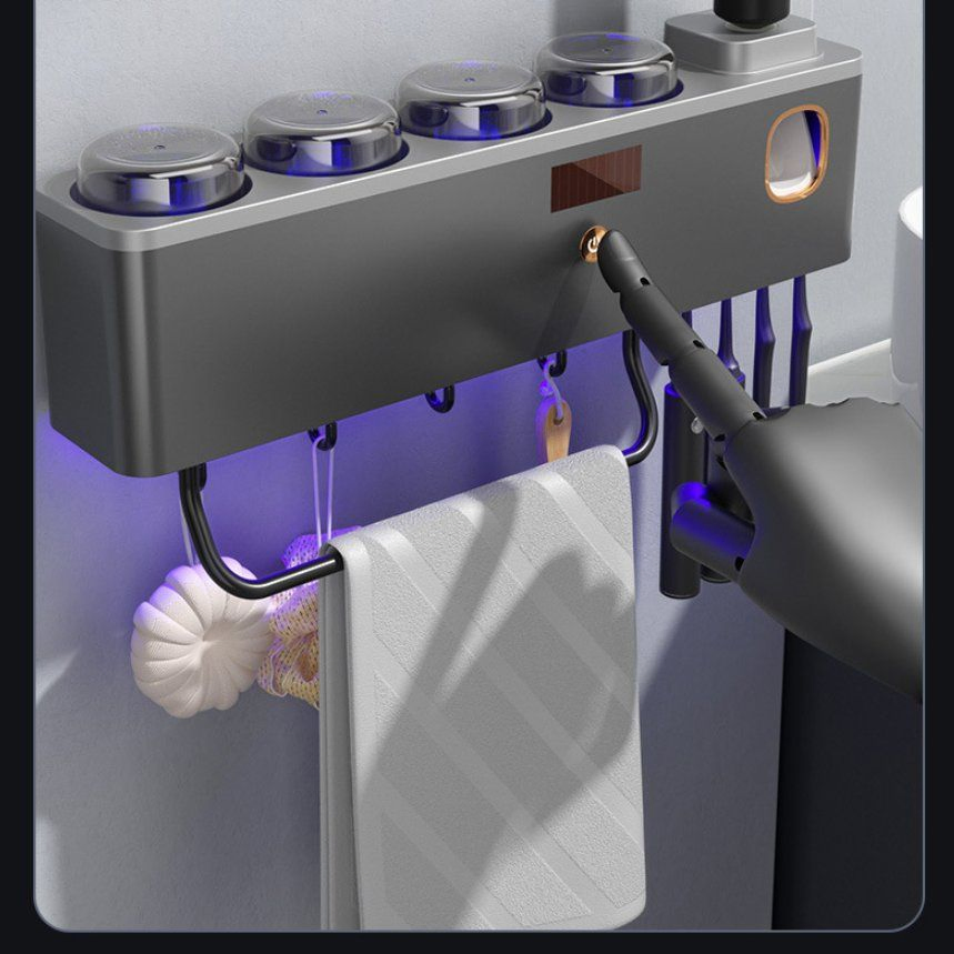 Bathroom Multifunctional Toothbrush Cup Disinfection Sterilizer Automatic Toothpaste Dispenser Toothbrush Holder