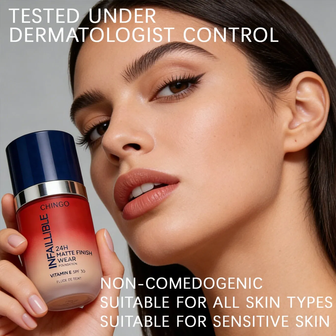 Premium Breathable Waterproof Liquid Foundation Delivers Natural Glowy Finish