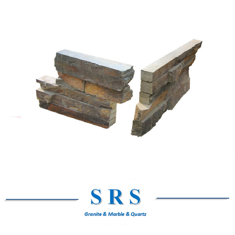 Natural White/Black/Yellow/Rusty/Green Culture Ledgestone/Fieldstone Stone/Slate for Wall Cladding Decoration/External Wall/Landscaping Wall Stone