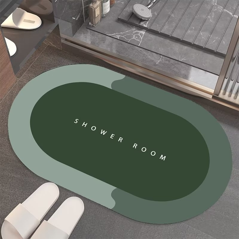 Bathroom Water Absorbent Rug Set Rubber Door Mats Diatom Mud Floor Mat Kitchen Carpet Anti Slip Diatomite Bath Mat