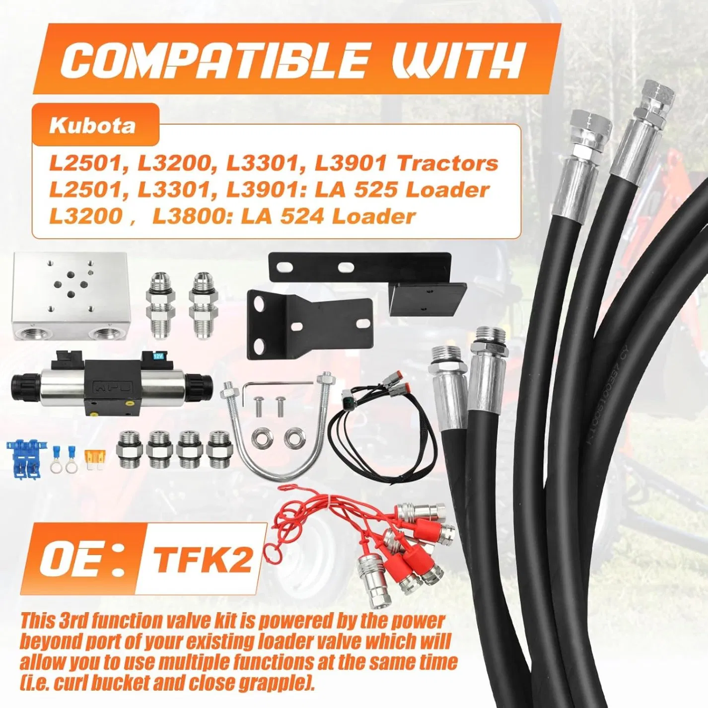 Гидравлический клапан Summit для тракторов Kubota L2501, L3200, L3301, L3901