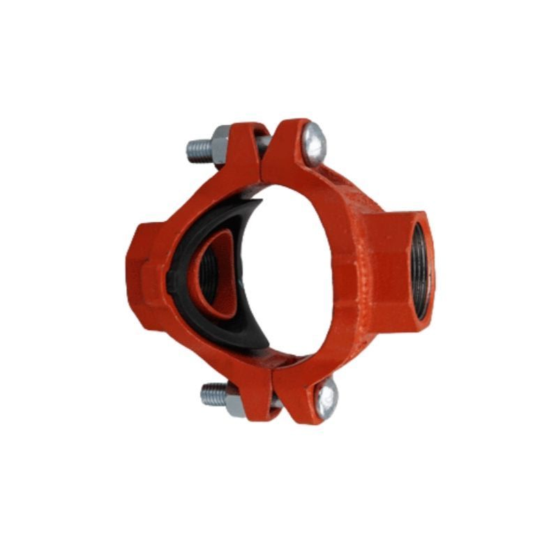 Ductile Iron FM Approved Grooved Fire Fighting Grooved Pipe Fittings Threaded Mech Cross