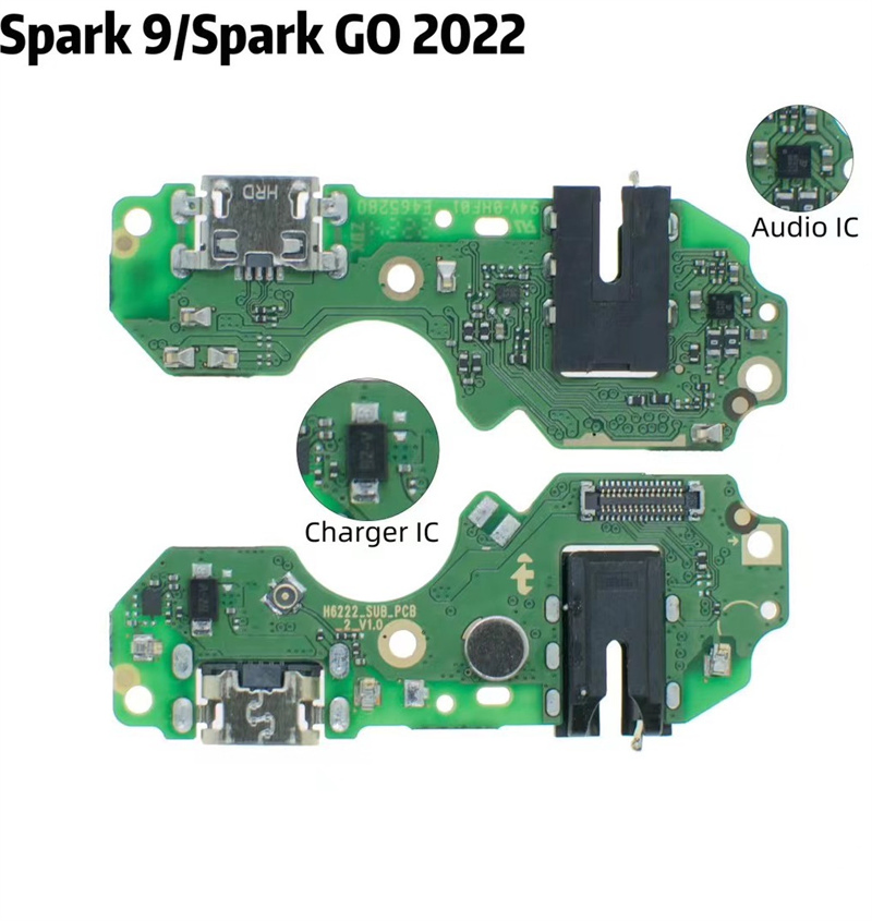 Шлейф зарядного порта для Tecno Spark 9