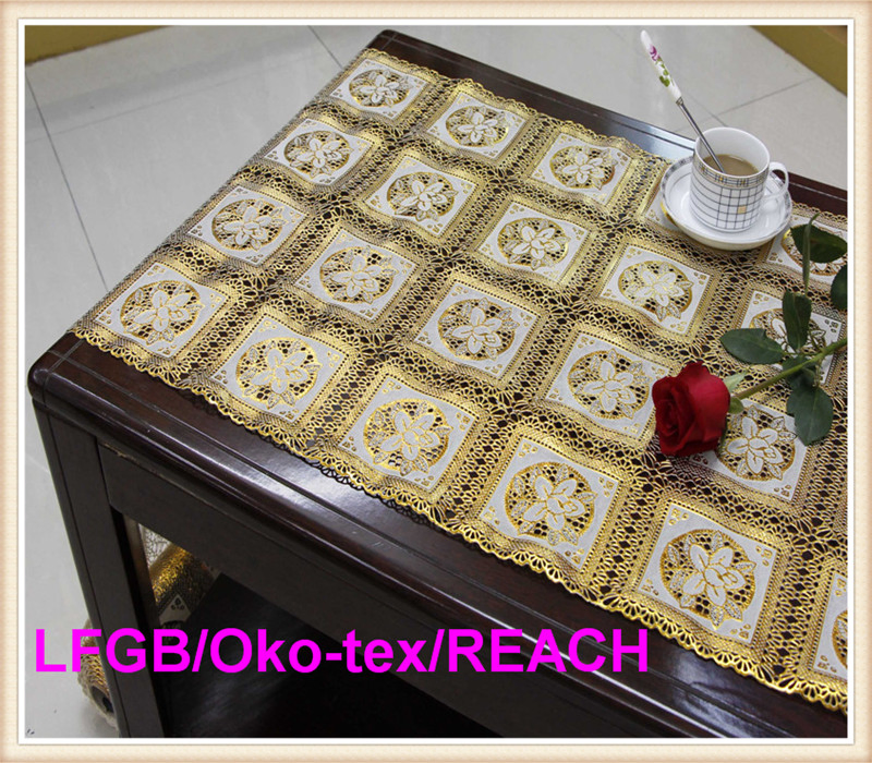 PVC Gold Lace Doily 30cmx46cm