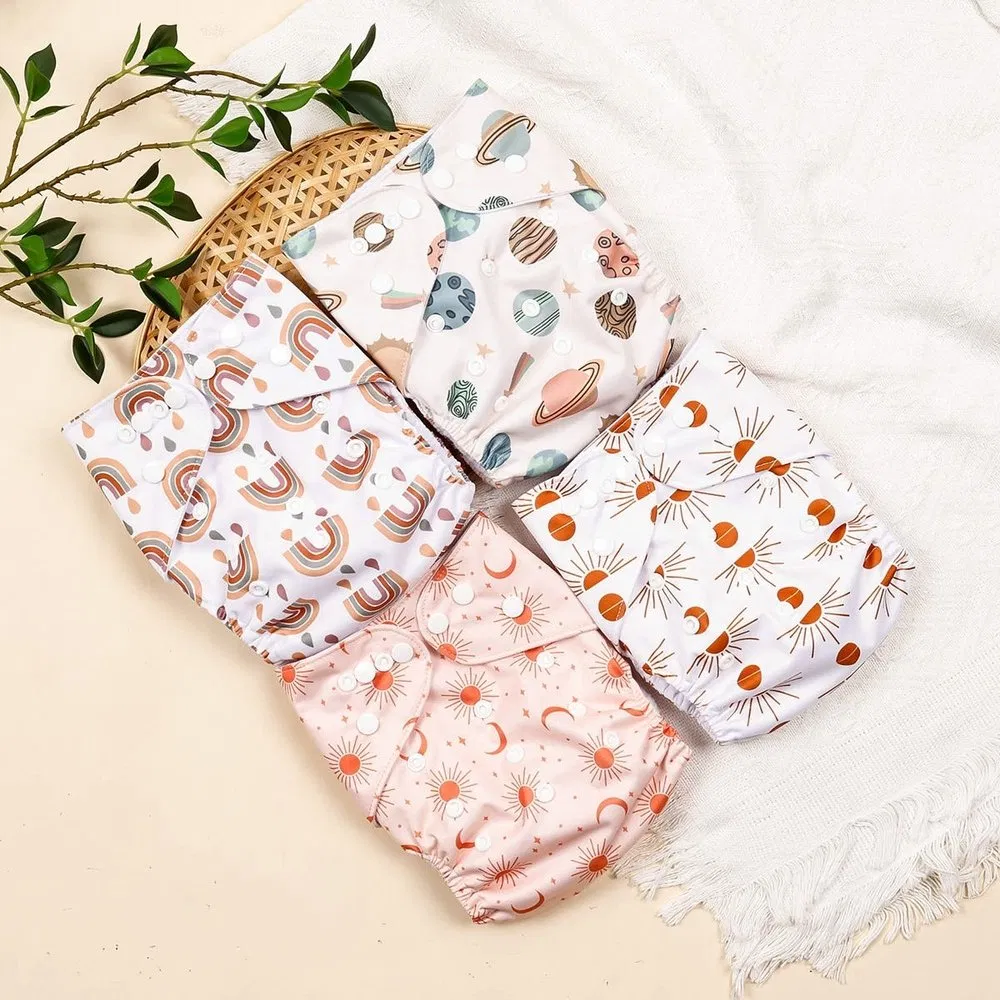 Happy Flute Washable Adjustable Printed Cloth Diaper for Infants Sensitive Skin