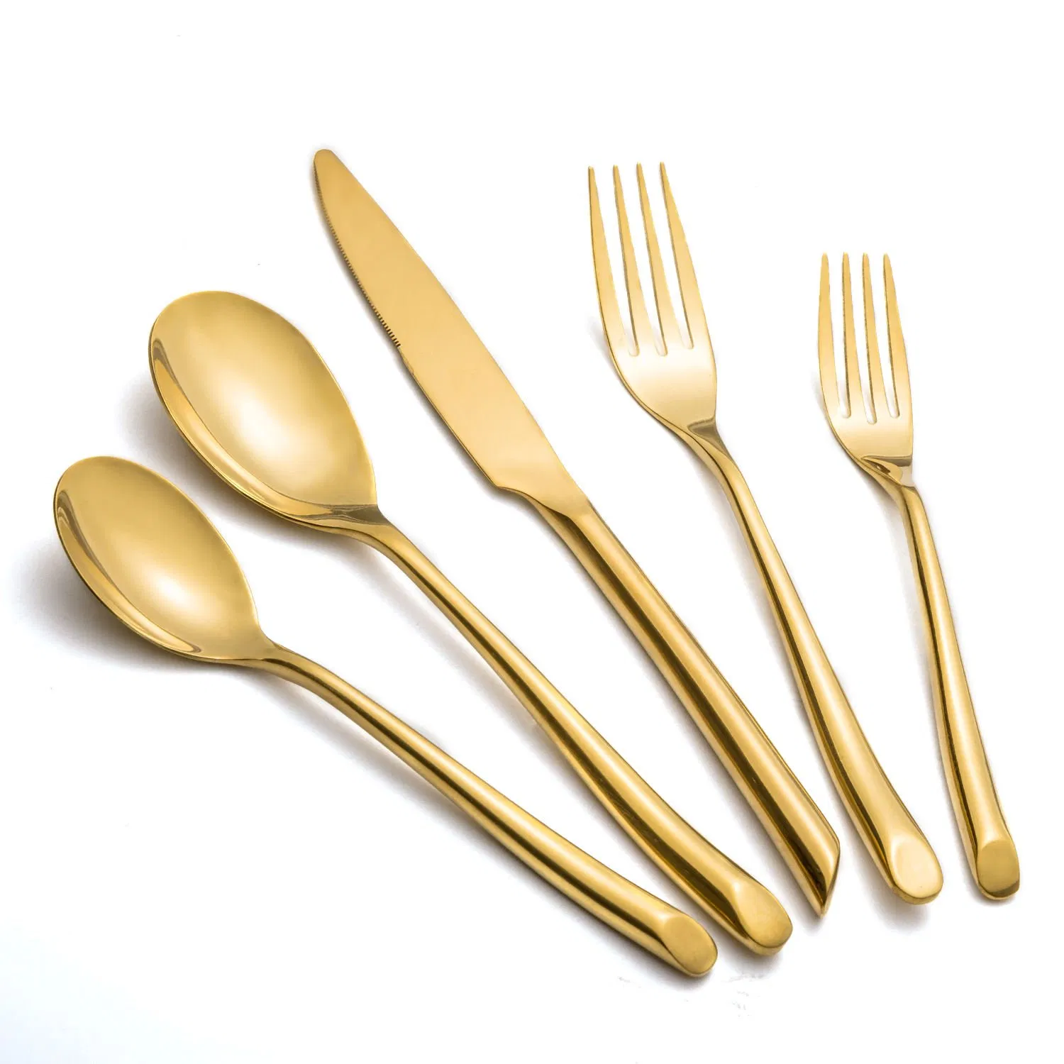 in Stock Gold Cutlery Set Stainless Steel Silverware Set for Wedding