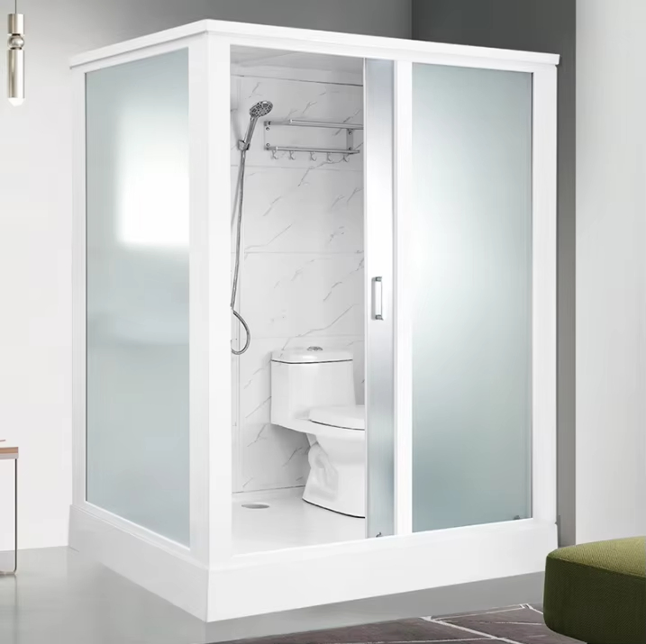 One-Piece Prefabricated Integral Bathroom Cabin (with toilet and shower unit)