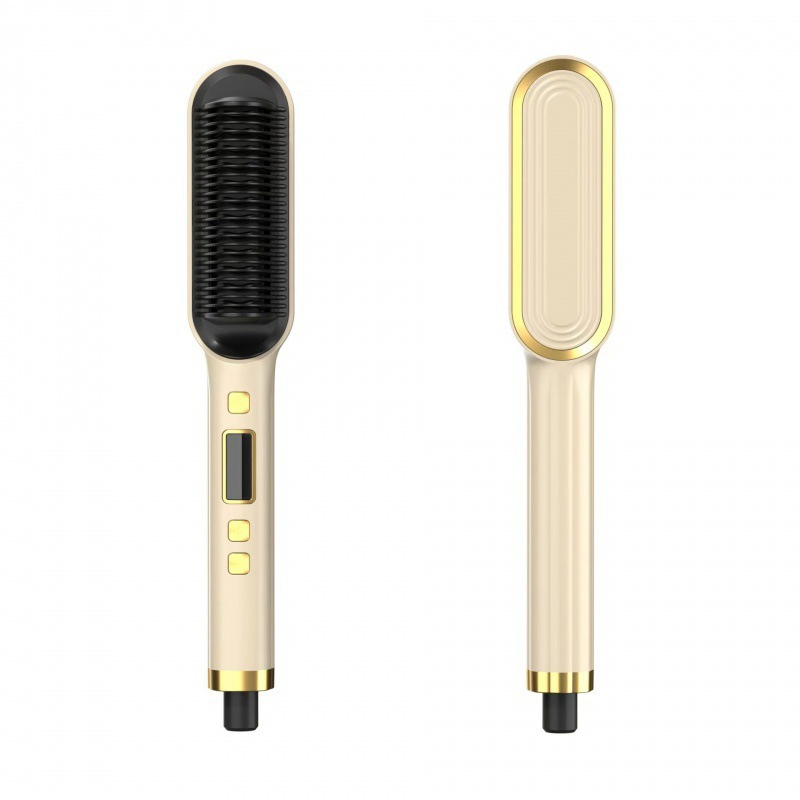 Professional Women′ S Hairstyle Ionic Hair Straightener Comb with 3 Temperature Settings & LED Screen