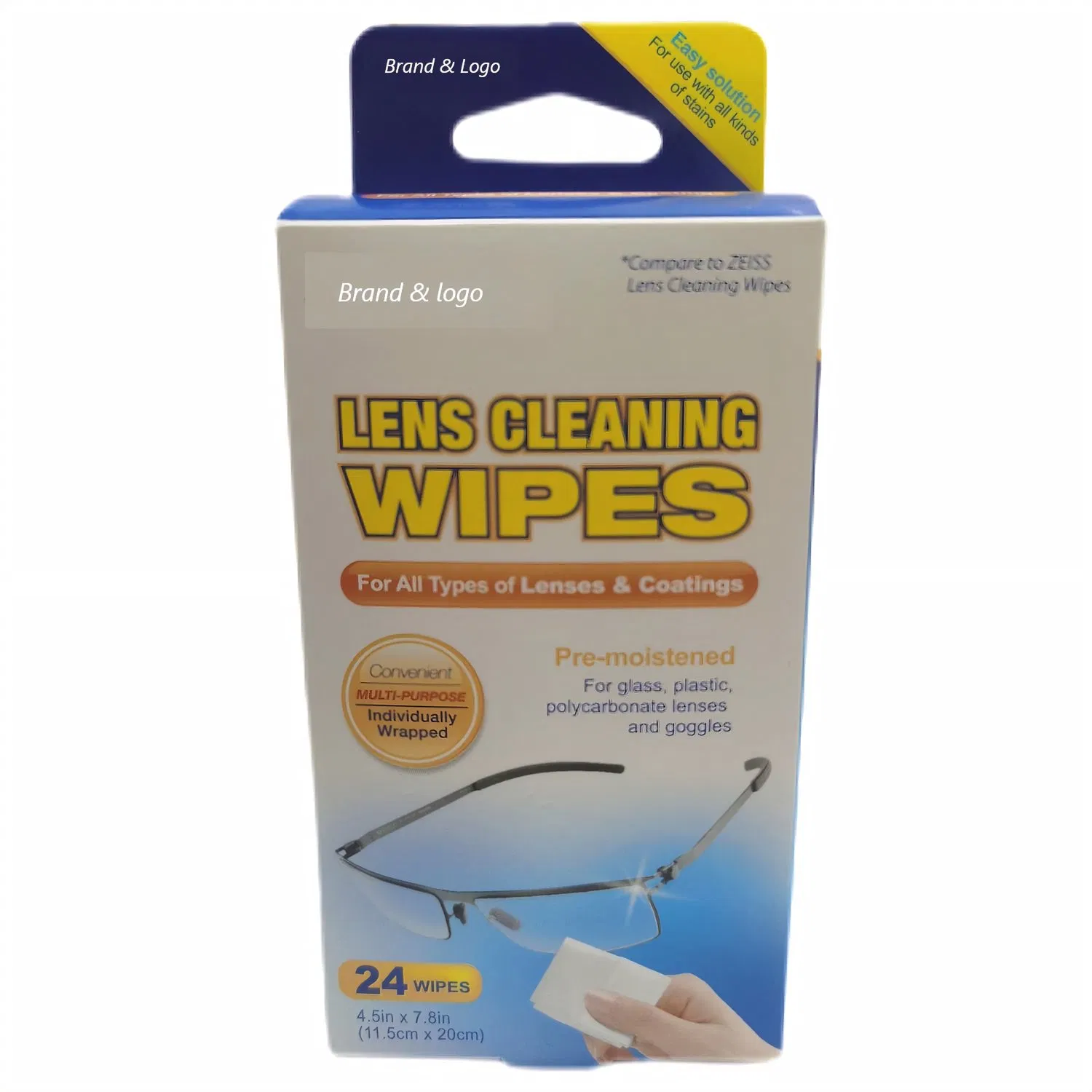 Professional for Eye Glasses Cleaning Wet Wipes Pre-Moistened Lens Wipes