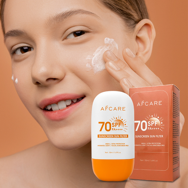 Natural Private Label Face Skin Care Whitening Lotion Sunscreen Cream SPF70