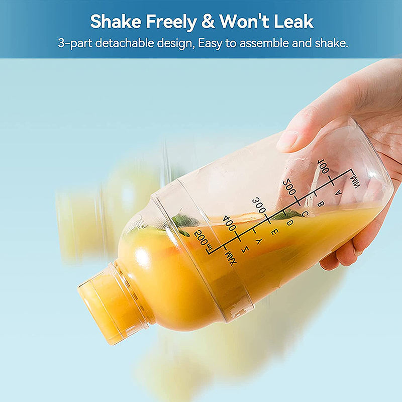 Wholesale Price 350ml Bartender Cocktail Shakers High Quality Plastic Shakers Cocktail
