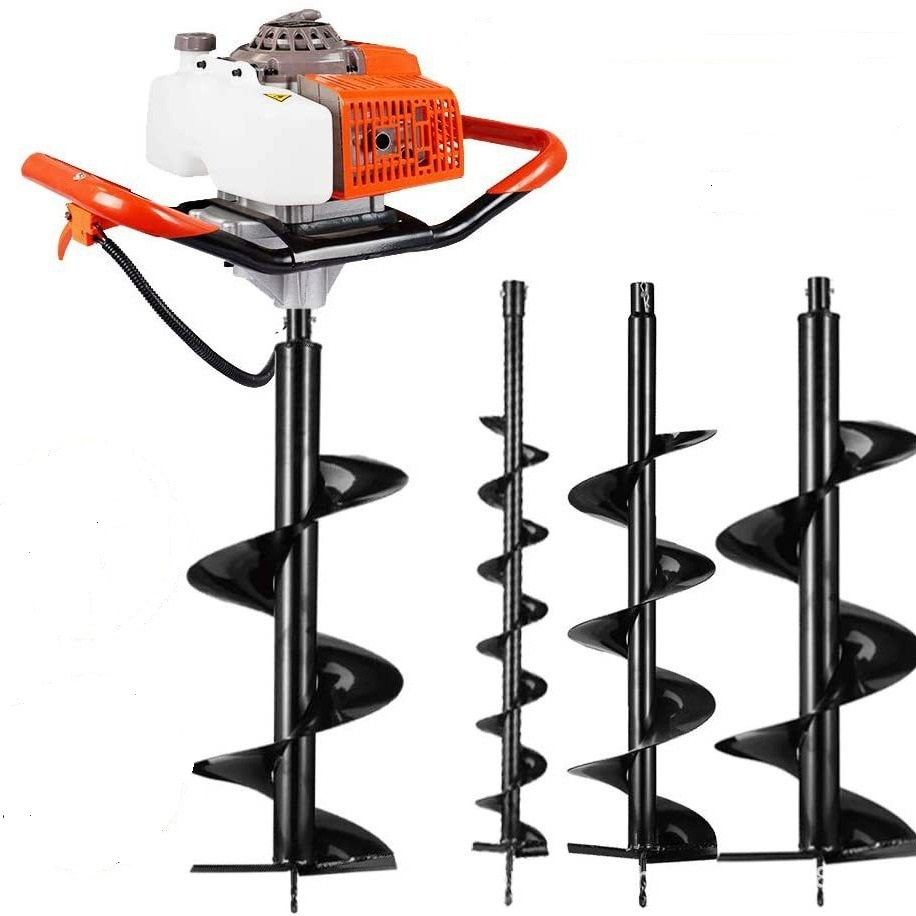 High Power Output 2.2KW,63CC Fence Gasoline Post Hole Digger for drilling