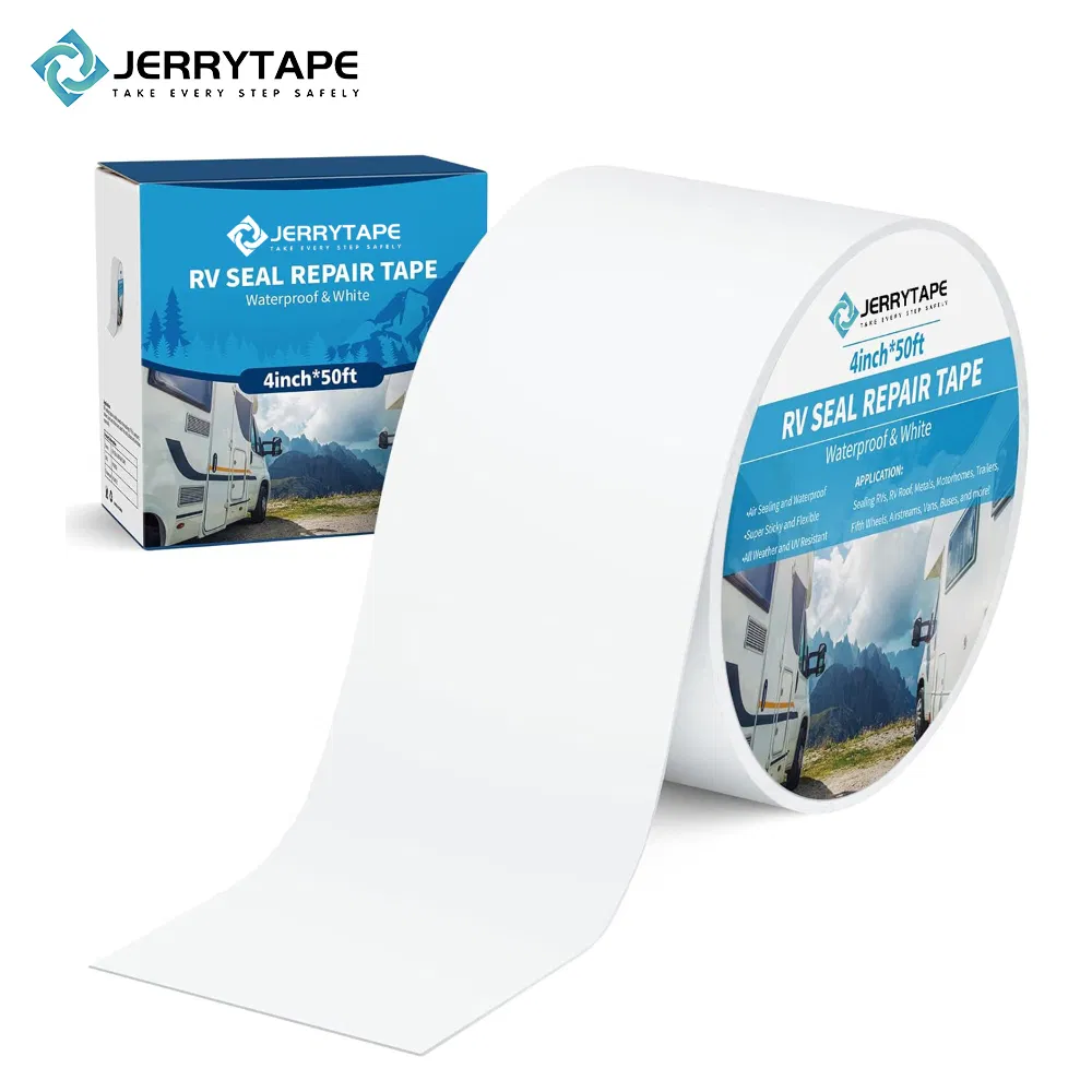 Jerrytape Professional White RV Roof Repair Tape, Butyl Tape for RV