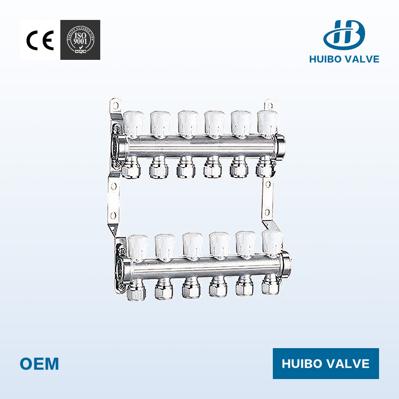 Chromed Surface Brass Manifold for HVAC System