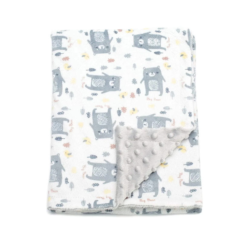 Stand-out Fade Resistance Baby Blanket 100% Polyester Double Ply Super Soft Minky Blankets