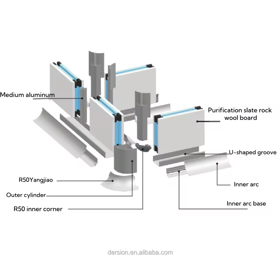 Cleanroom Handmade Rock Wool Composite Board - Ideal for Electronic Dust-Free Workshop