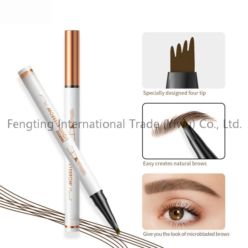 Waterproof Double Head Liquid Eyebrow Pencil Long Lasting Quick-Drying Dual-Ended Eyebrow Pencil