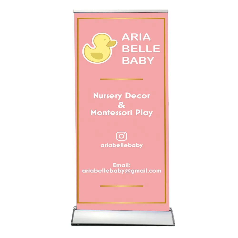 Hotsale Custom High Quality Portable Aluminum Frame Roll up Banner Stand Display for Business and Advertising