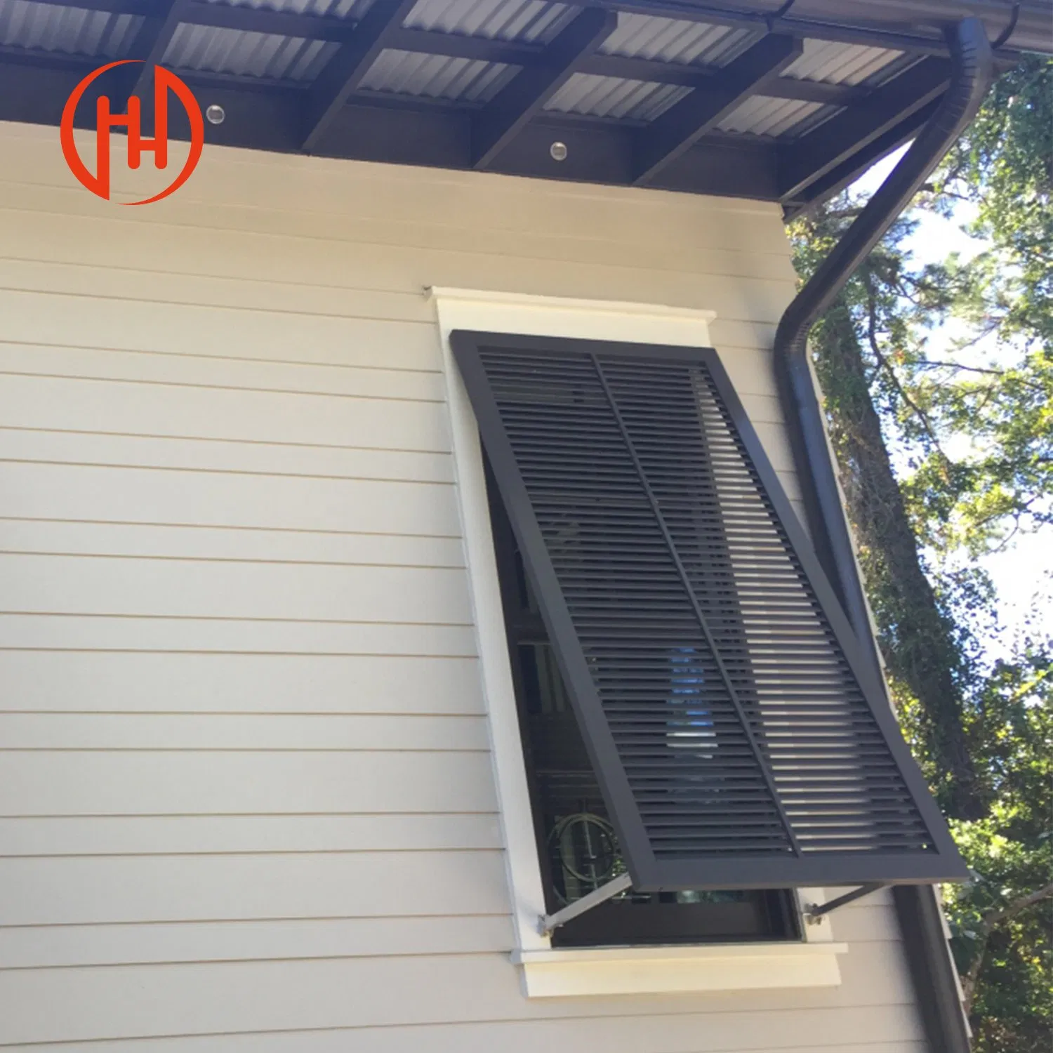 Aluminium Sun Shutters Outdoor Sun Shade Sliding Louver Rolling Shutter Windows Aluminum Alloy Horizontal 100mmx50mm Customized