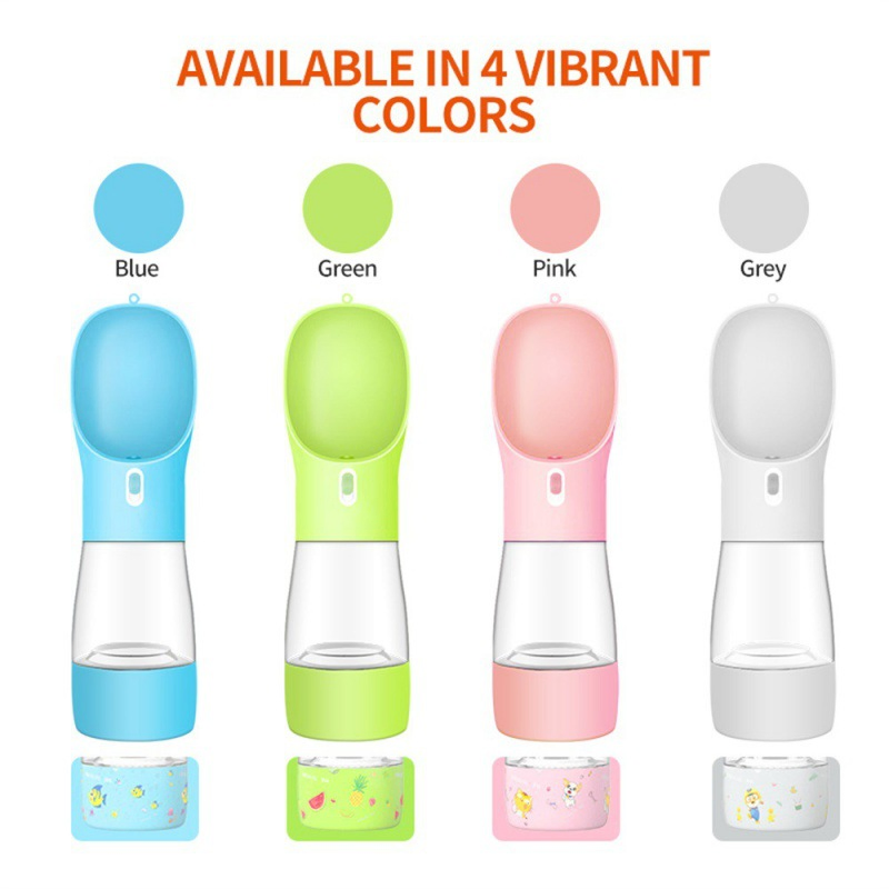 Portable Multi-Function Pet Water Bottle and Food Dispenser