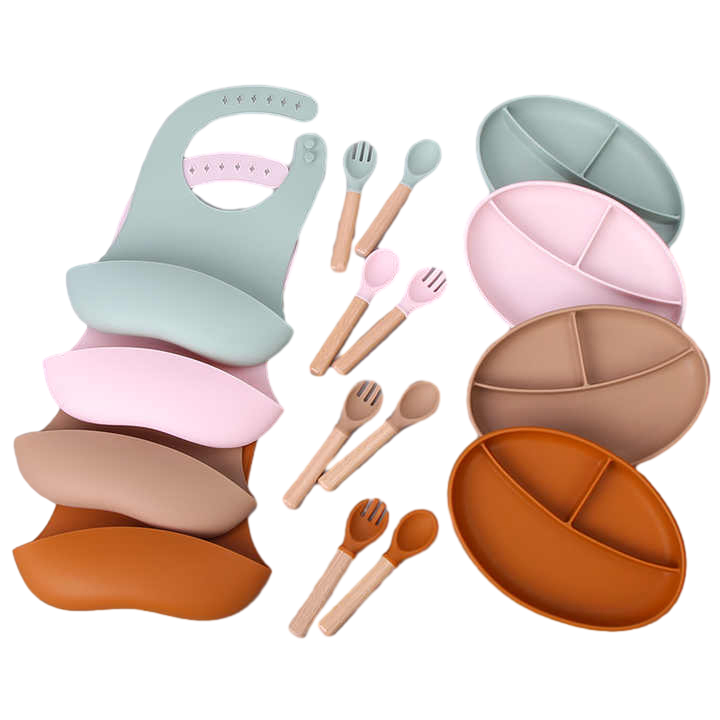 Top Sale Silicone Bib Teether Silicone Baby Teething Bib Baberos Set Printing Feeding Silicona Bandana Waterproof Baby Bib