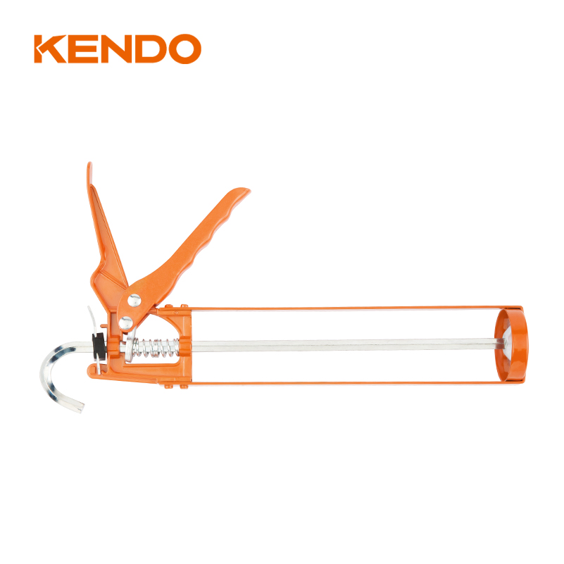 Kendo Skeleton Caulking Gun with Hard Steel Trigger and Swivel Handle for Use with Cartridges up to 300ml