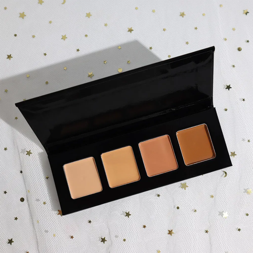Vegan Matte Cream Concealer Palette in Black and White Packaging