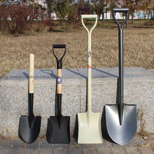 Y Type Grip Wooden Handle Round Point Shovel Gerden Tool Farming Tool