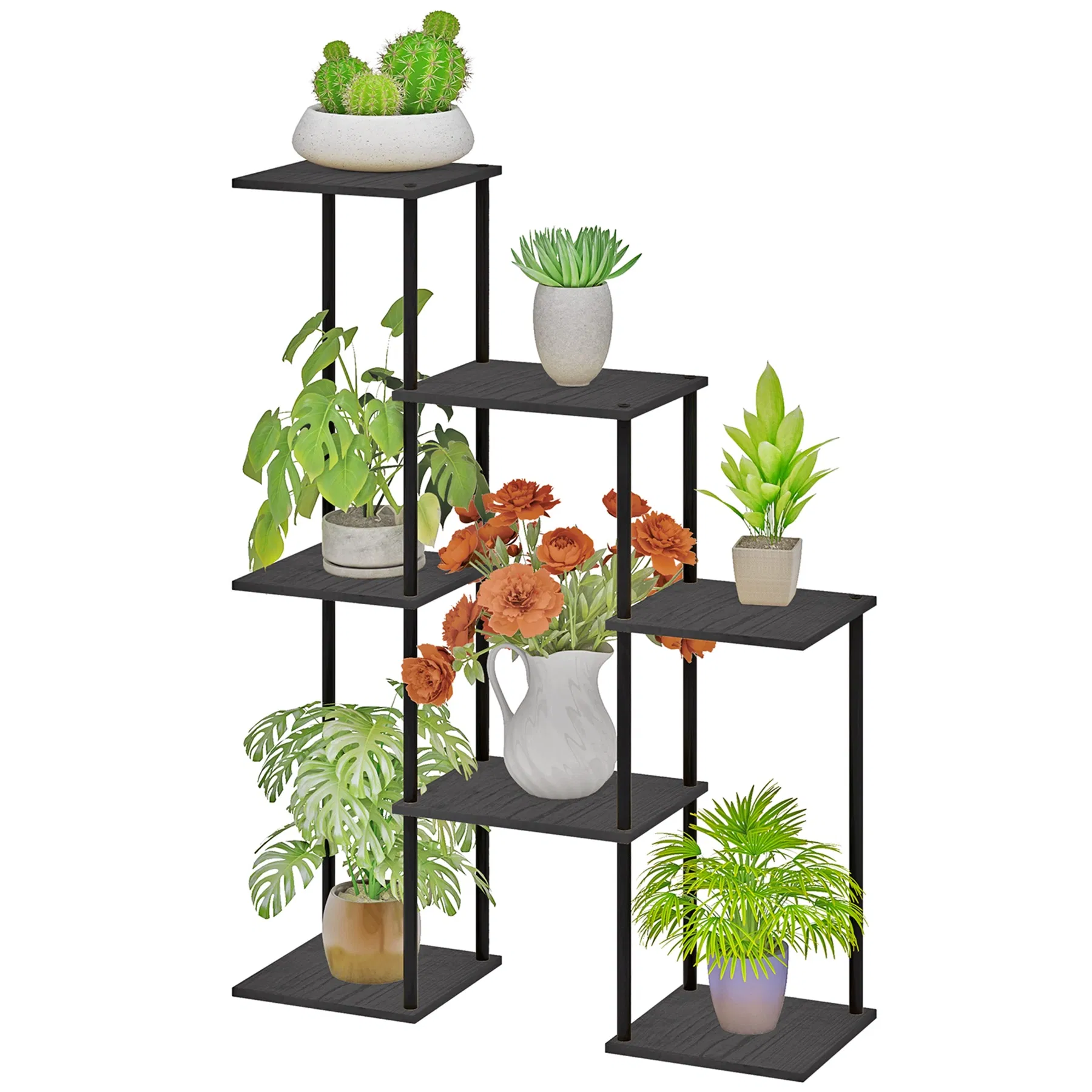 Indoor Multi Tier Corner Plant Pots Rack Flower Stand for Living Room