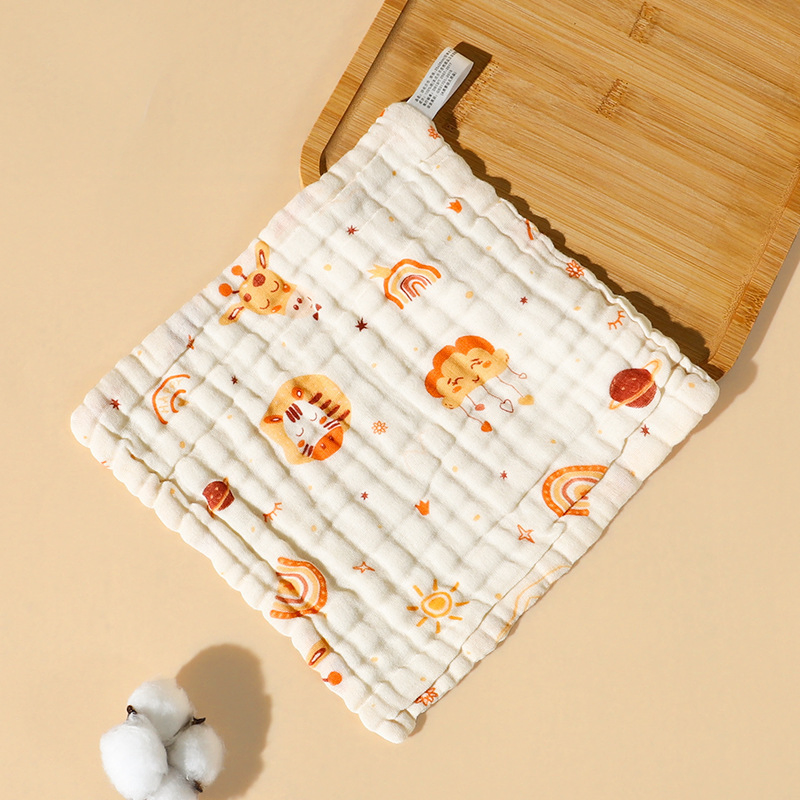 6-Layer Cotton Baby Drool Towels, a-Class Absorbent Cartoon