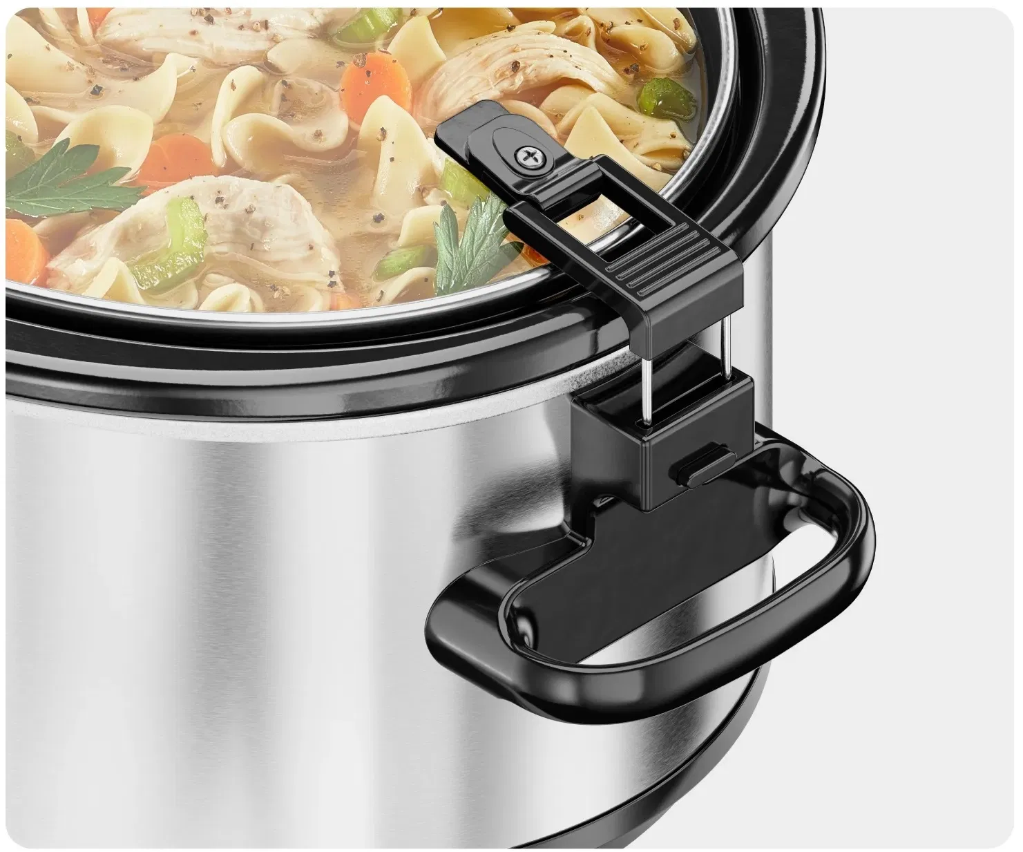 6.0 Qt Roomy Oval Slow Cooker: Ideal for Large - Family Meals and Hearty Gatherings