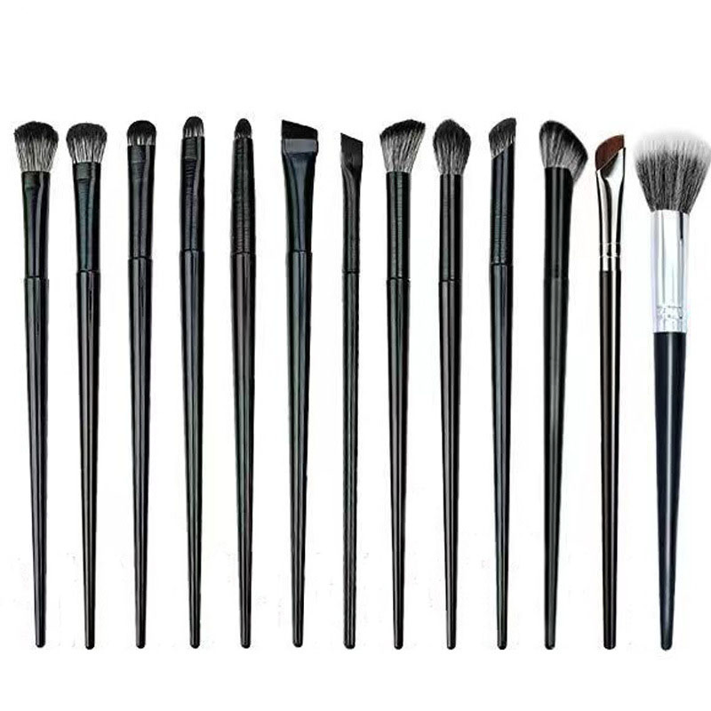 Cruelty Free Makeup Brush Set Stylish Black Handles Makeup Brush
