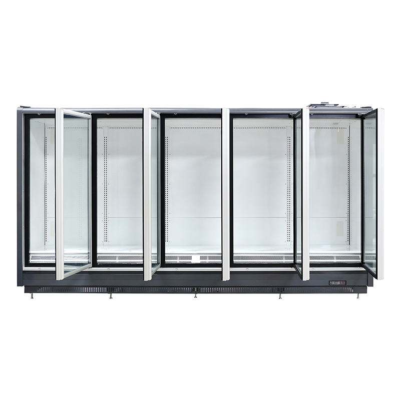 Commercial Upright Double Glass Doors Remote Cold Coke Display Freezer Fridge