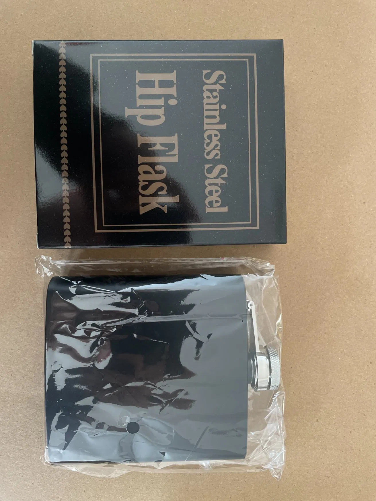 Silver Metal Stainless Steel Whiskey Hip Flask Leather Pocket Alcohol Flask