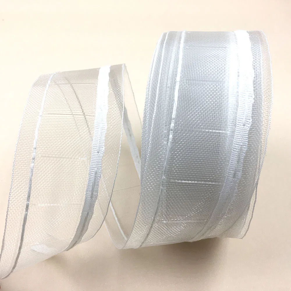 100% Polyester Curtain Wave Tape 75mm Transparent
