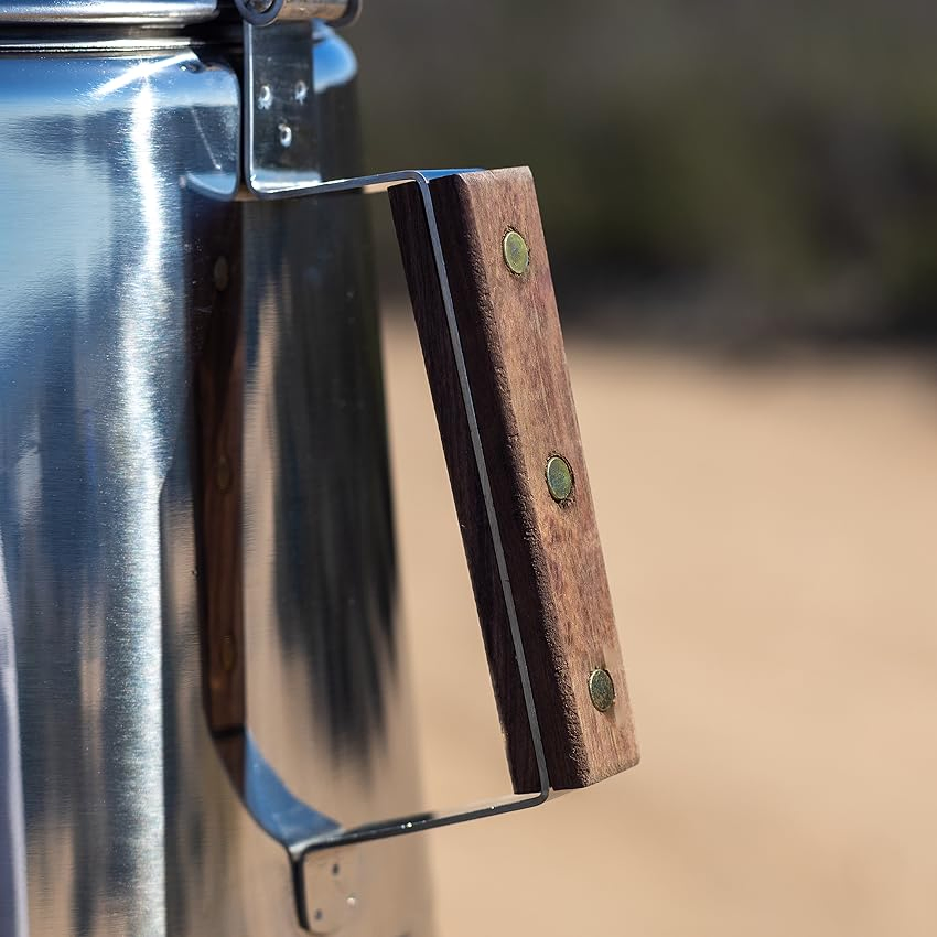 Premium Coffee Pot Set for Camping with Polished Stainless Steel