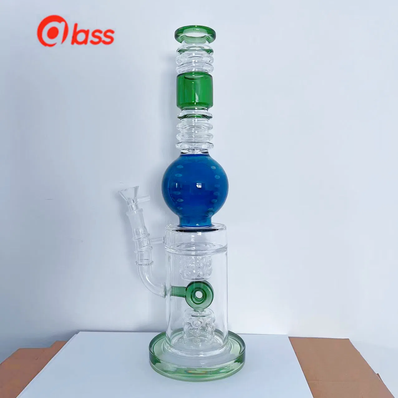 Wholesale 17" Blue Ball Glass Smoking Pipe