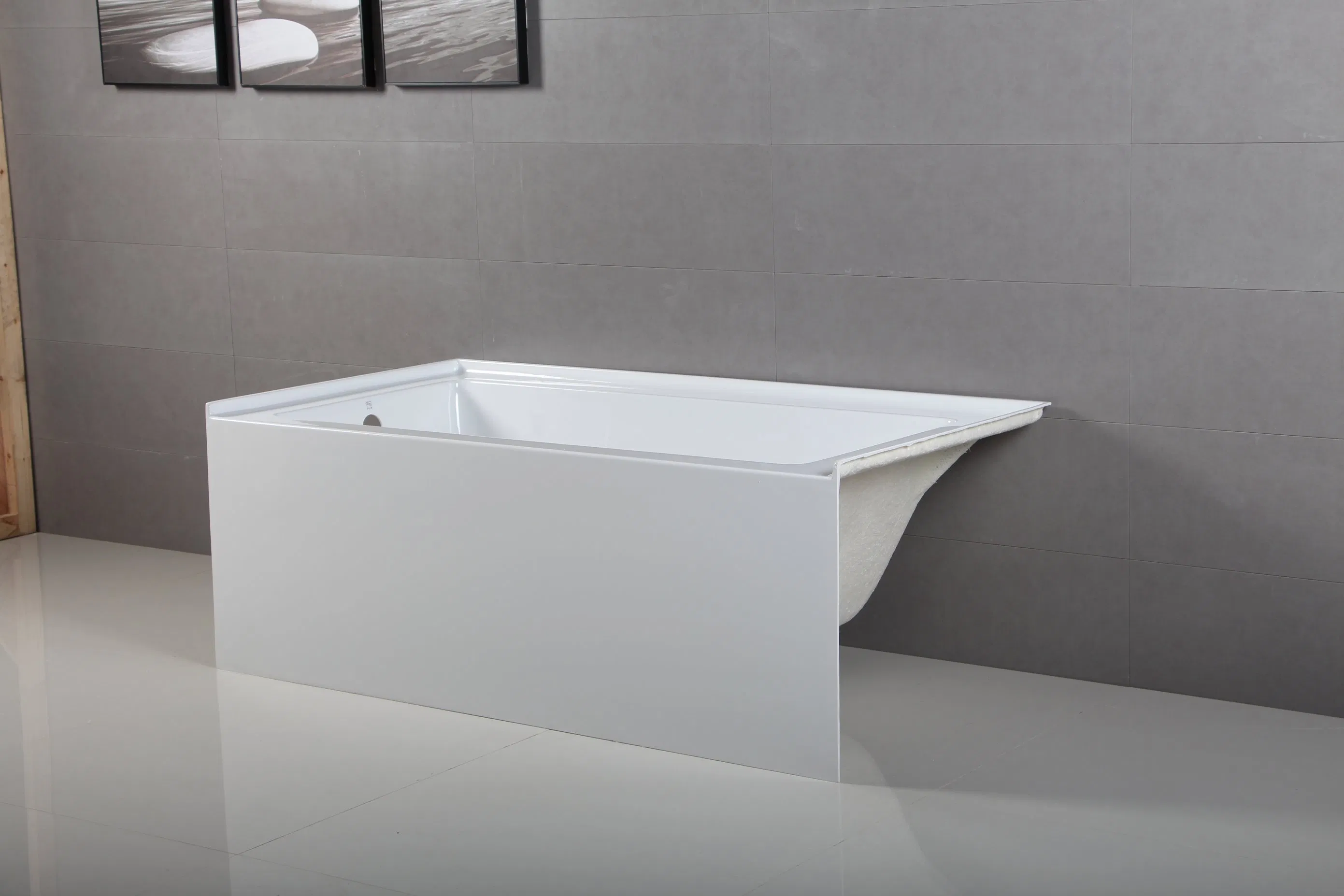 Угловая акриловая ванна Waltmal со ступенькой