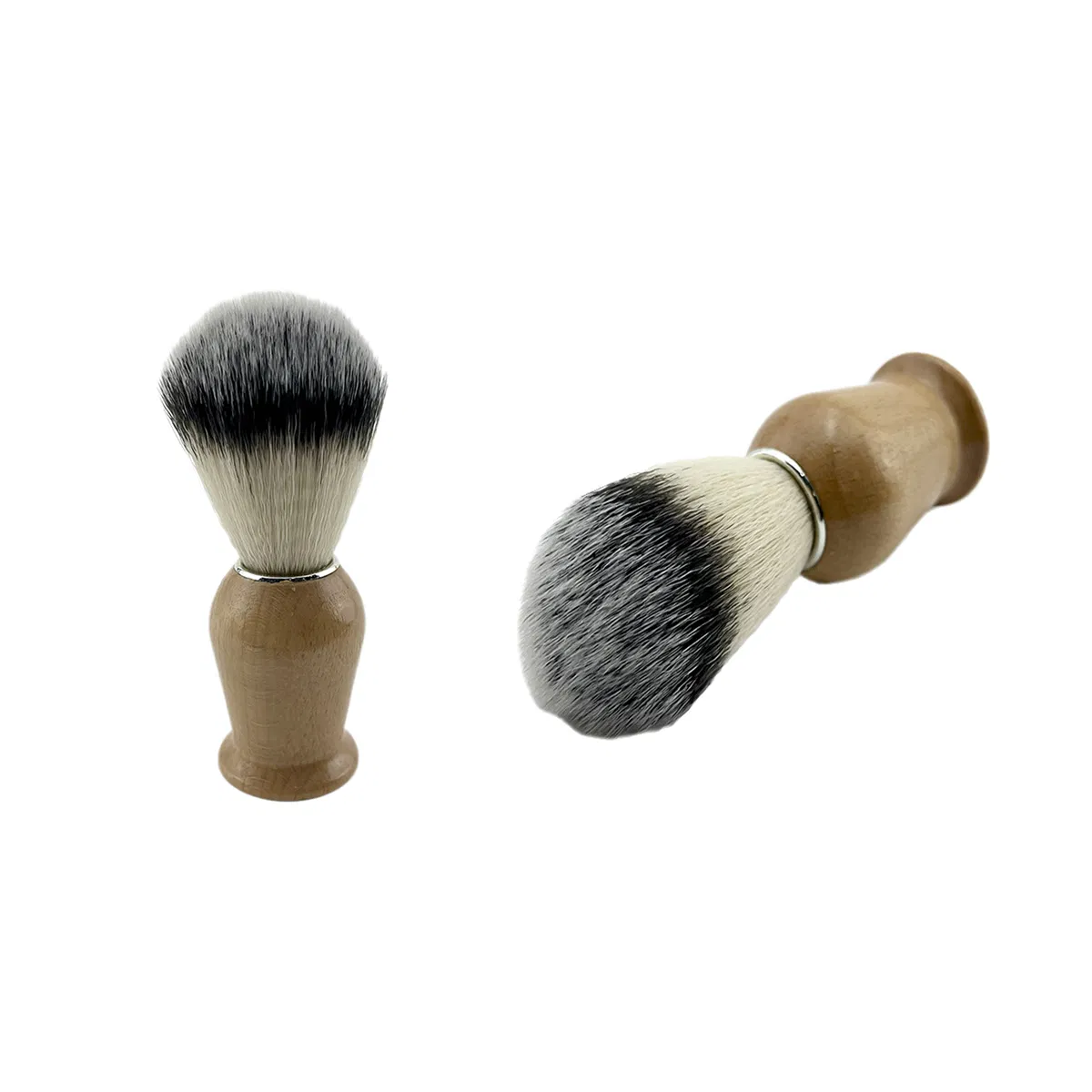 Customized Personality Logo Beard Brush Men's Simple Fashion Shaving Brush with Wood Handle