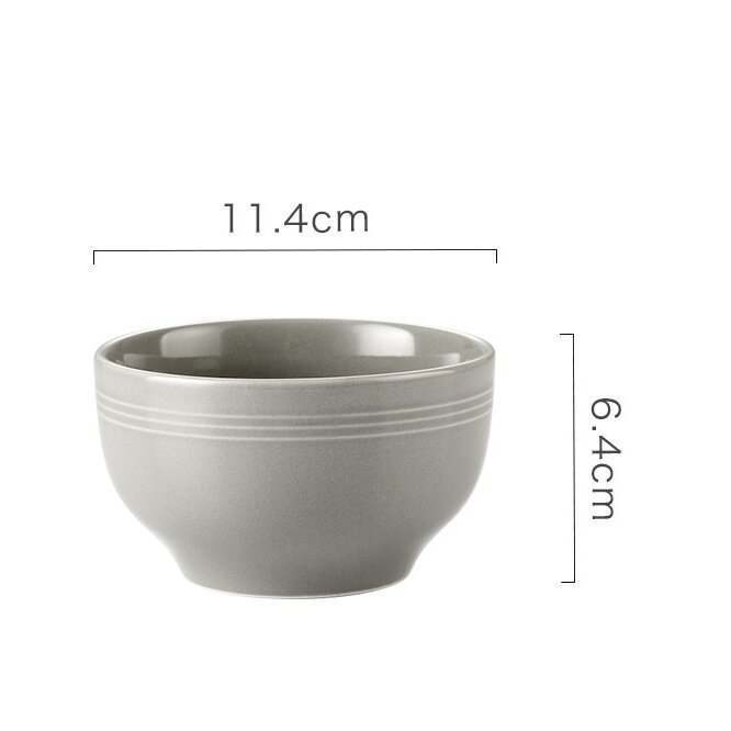 Household Minimalist Ceramic Dining Dishes Rice Bowls Tableware