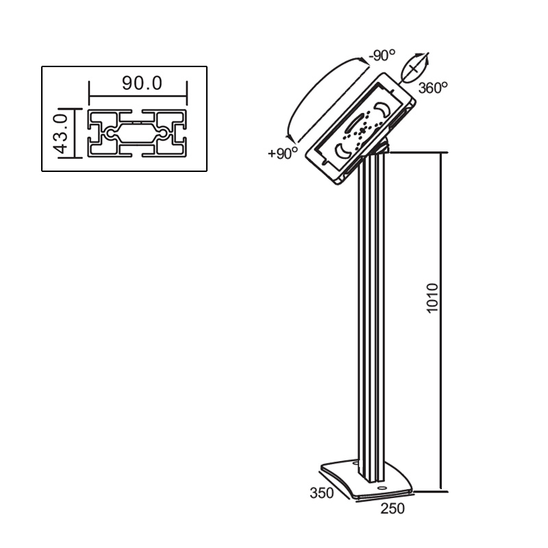 iPad & Tablet Floor Stand/Rack/Bracket/Holder