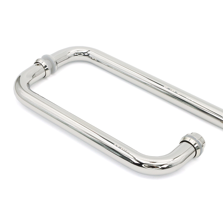 Brushed Nickel Glass Hardware Stainless Steel Glass Door Handles for Bathroom