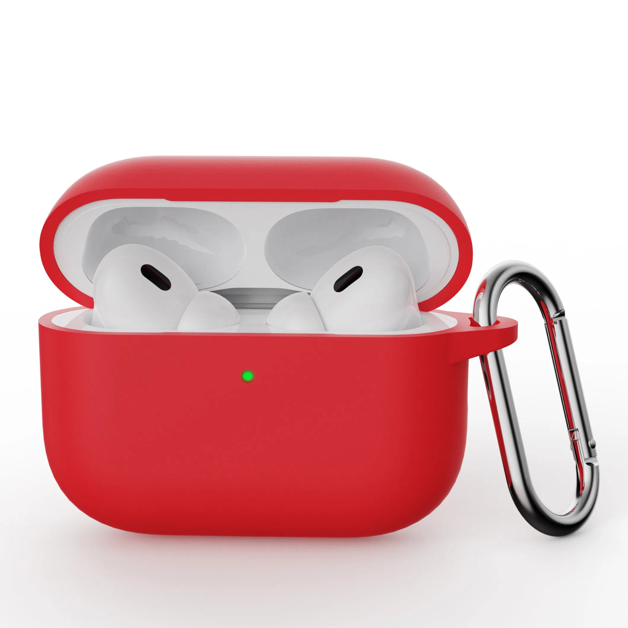 Soft Silicone Cases Earphone Protective Case Cover for Airpods PRO 3 Headset Case with Carabiner Headphone Accessories