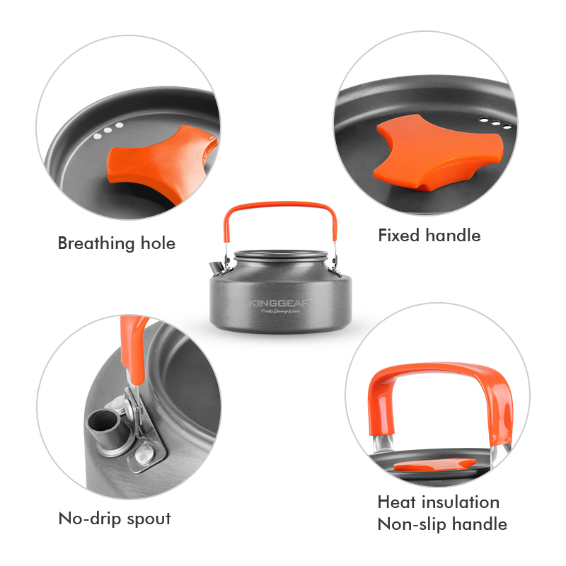 Travel Picnic 1.1L 1.5L 2L Ultralight Portable Teapot Cooking Camping Kettle