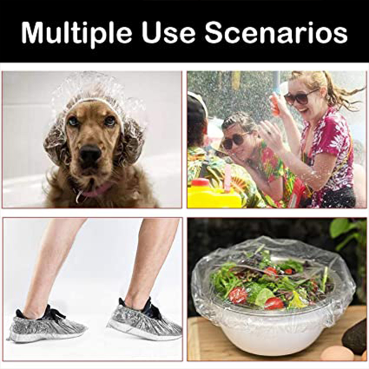 Premium Large Waterproof Plastic Bath Caps for Hair Protection