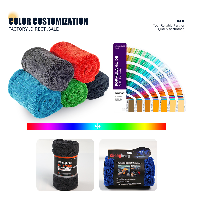 Wholesale Super Absorbent Twisted Loops Microfiber Towel for Car Drying Cleaning