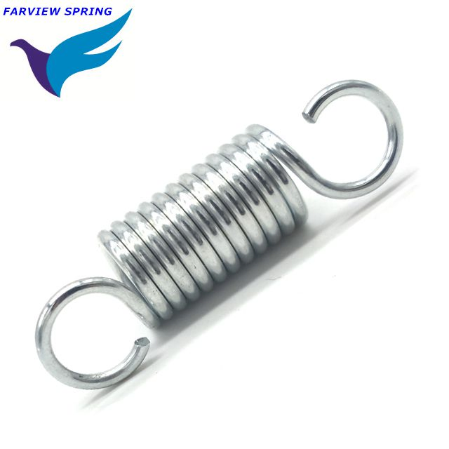 Farview Processing and Production of Double Hook Extension Springs Powerful Mechanical Extension Springs, Stainless Steel Springs